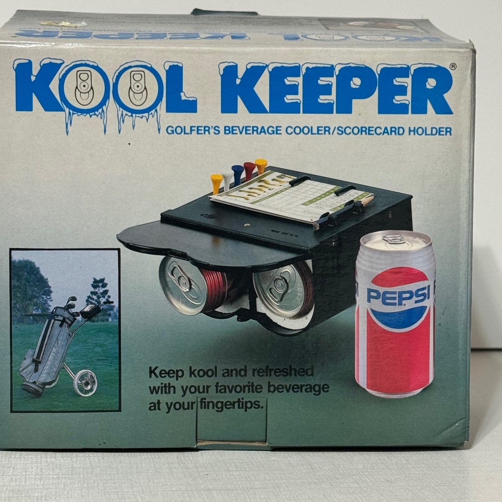 Kool Keeper Golf Beverage Cooler Scorecard Holder Black Cart Accessory Vintage